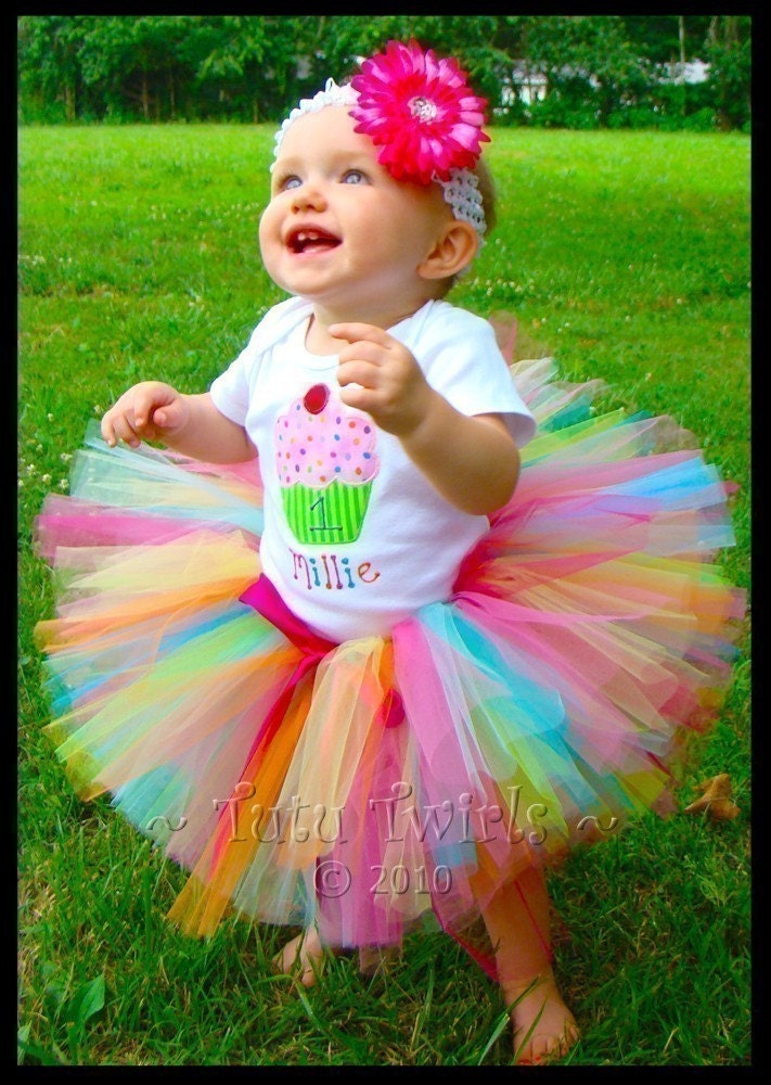 Newborn thru 24 months SWEET CANDY BIRTHDAY Tutu - Perfect for Photos, 1st Birthdays, Baby Shower Gifts