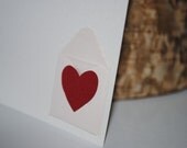 Heart envelope flat card