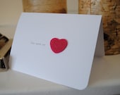 Fuzzy Felt Heart Card