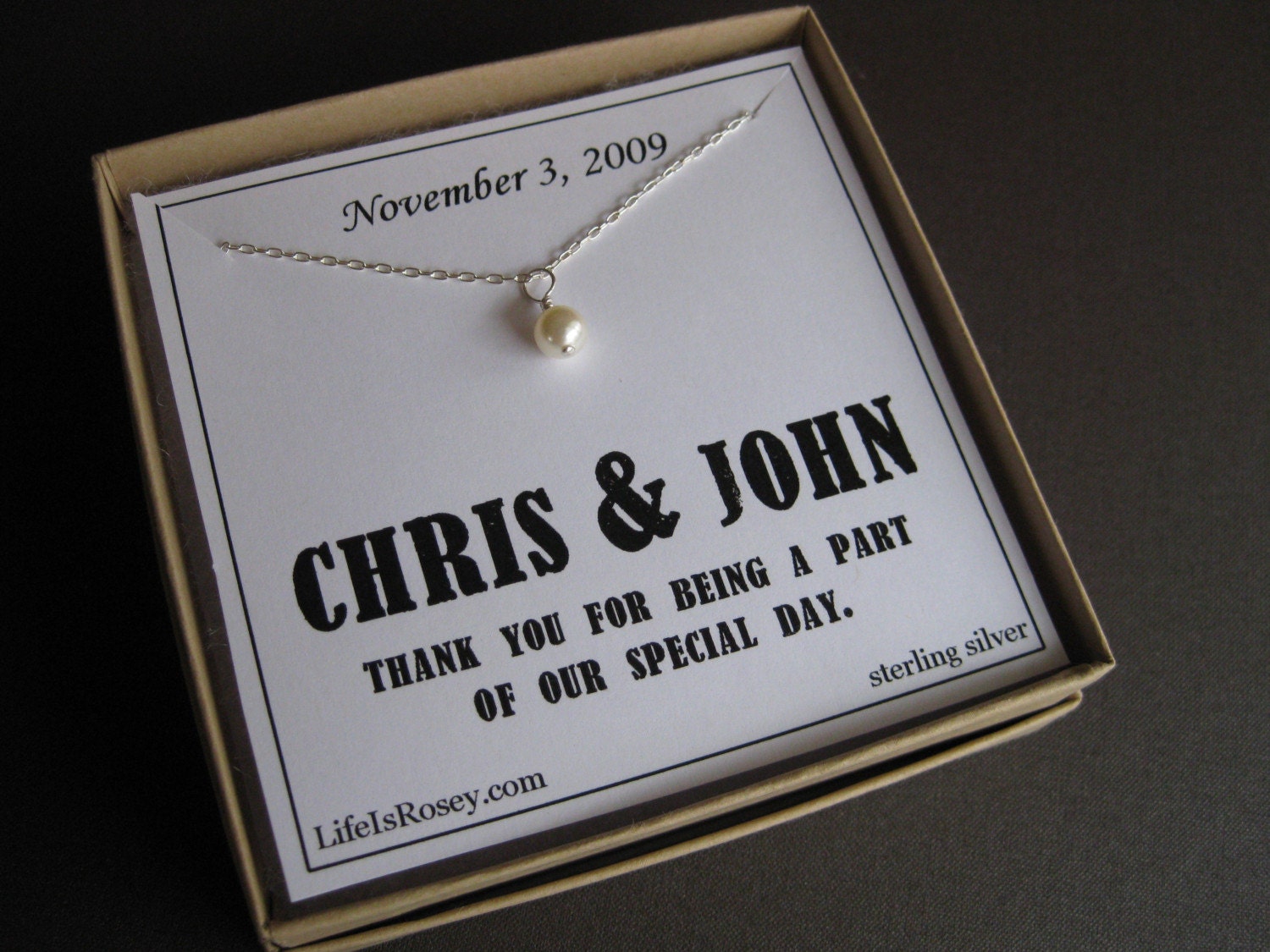 QUOTE CARD - COURAGE - Sterling Silver Necklace - A Life is Rosey Original