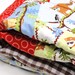 woodland animals baby quilt "back yard friends" raccoons, owls, birds, opposum, cabin style