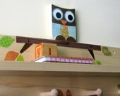 Hoot the Owl Shelf and Peg Rack Combo - eco-friendly - by Maple Shade Kids