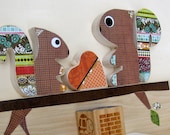 Squirrel Shelf - Brown Parent and Child- eco-friendly by Maple Shade Kids
