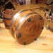 Mesquite Cutting Board Round with Forged Hoop