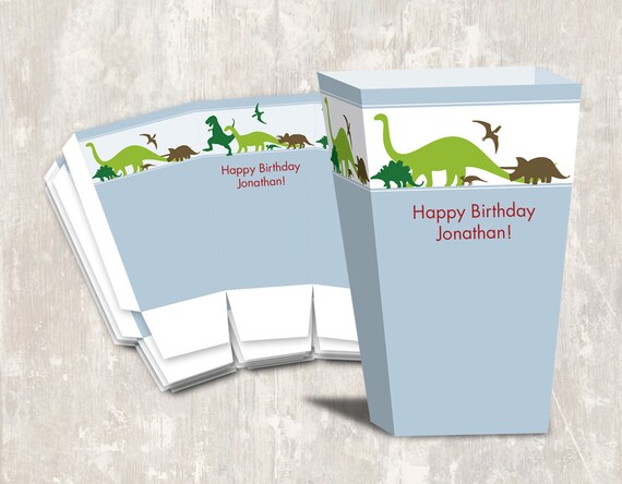 PRINT & SHIP Dinosaur Dig Birthday Party Mini Popcorn Boxes (set of 12) Il_570xn