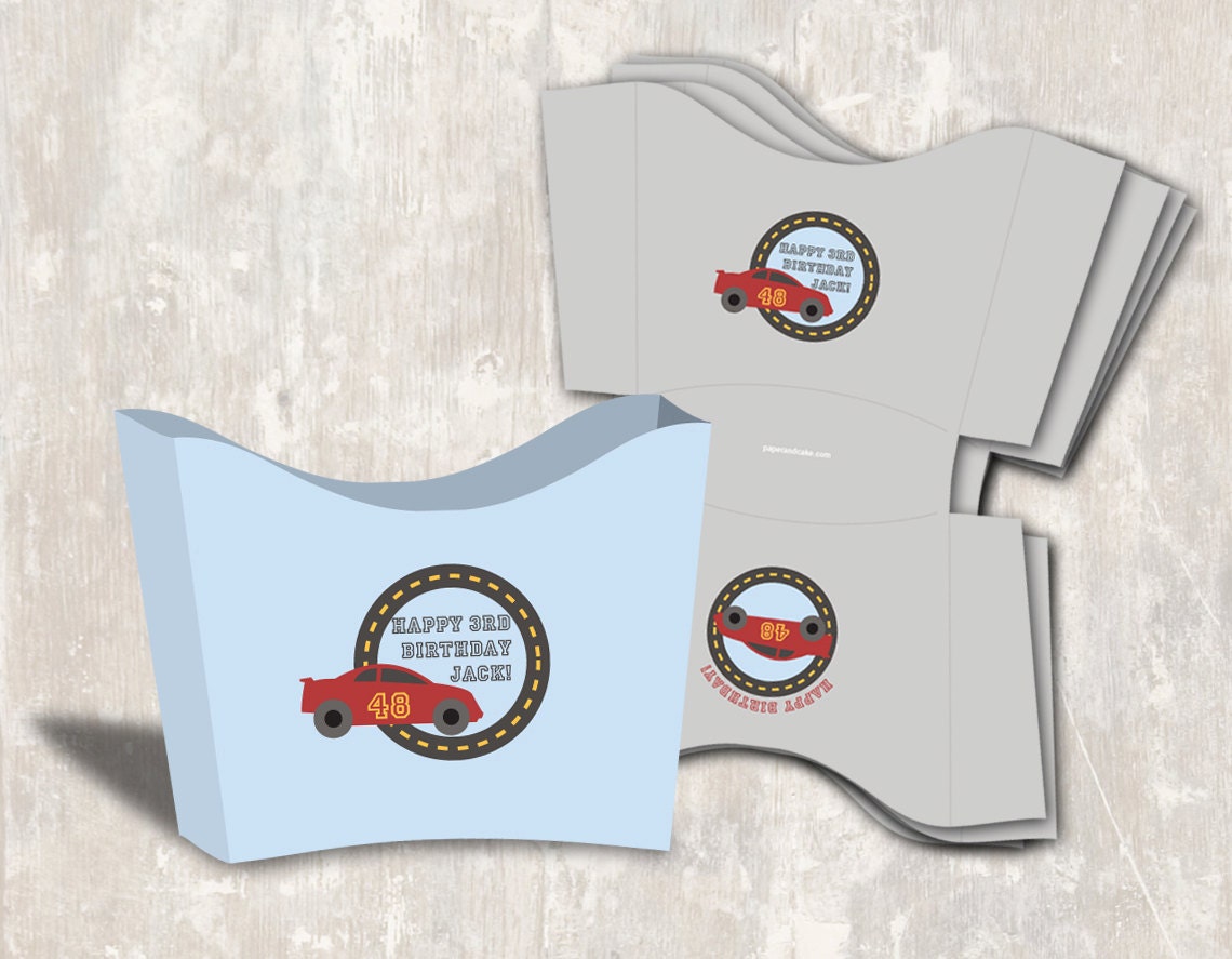 PRINT & SHIP Race Car Birthday Party Snack Boxes (set of 12) Il_570xn