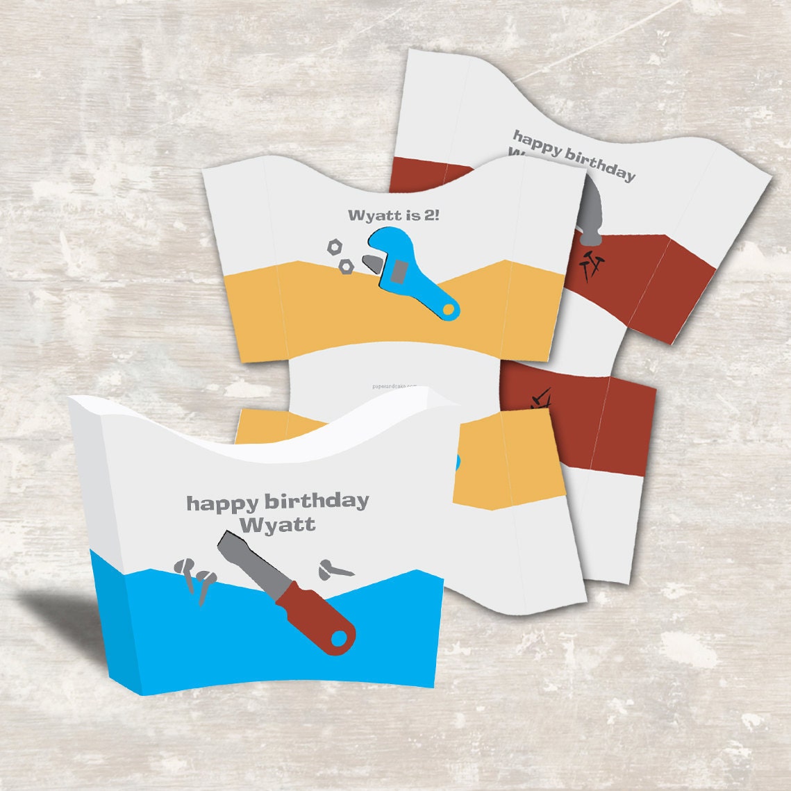 PRINT & SHIP Under Construction Birthday Party Snack Boxes (set of 12) Il_570xn