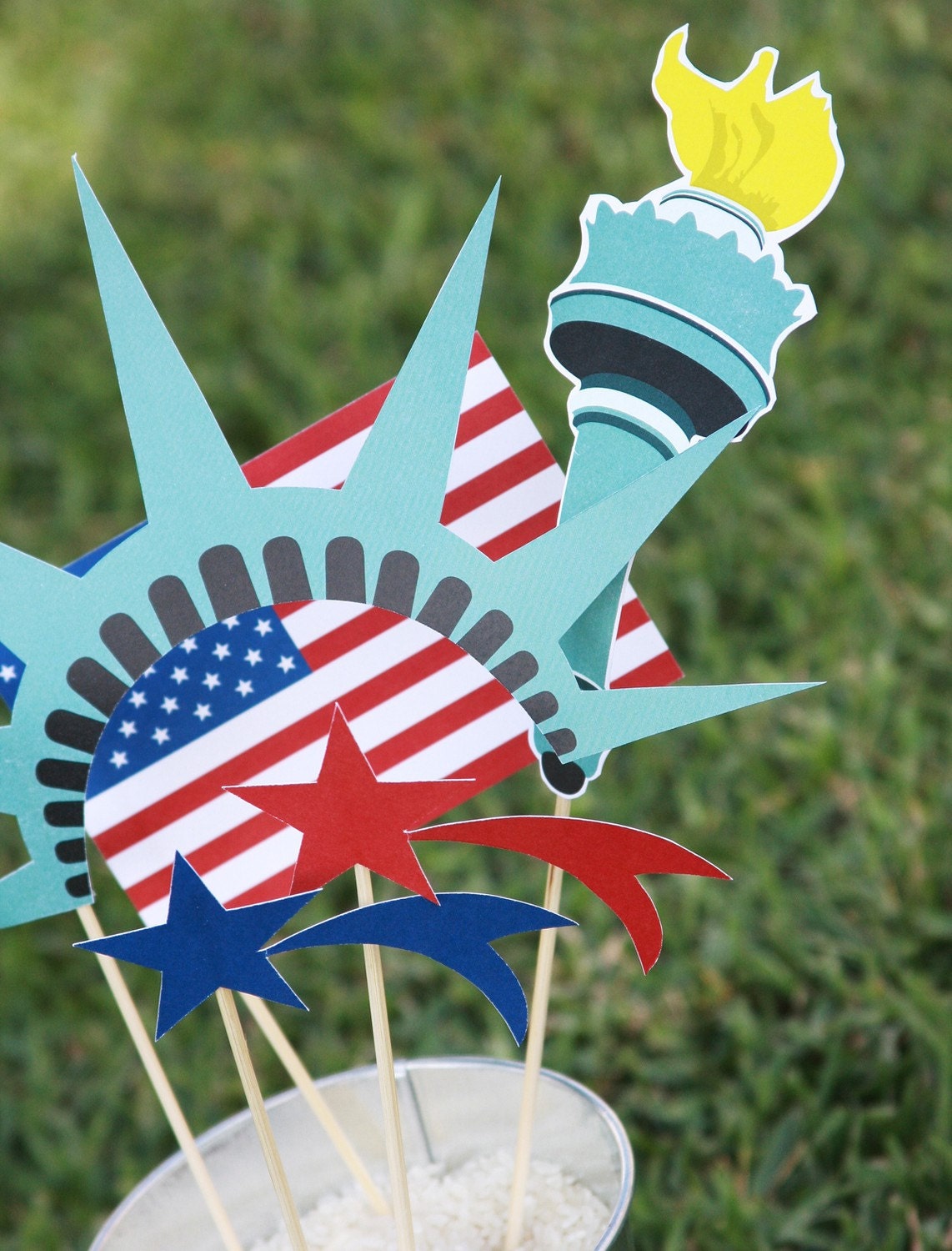 Patriotic 4th of July Printable PHOTOBOOTH PROPS - EDITABLE Text Instant Download