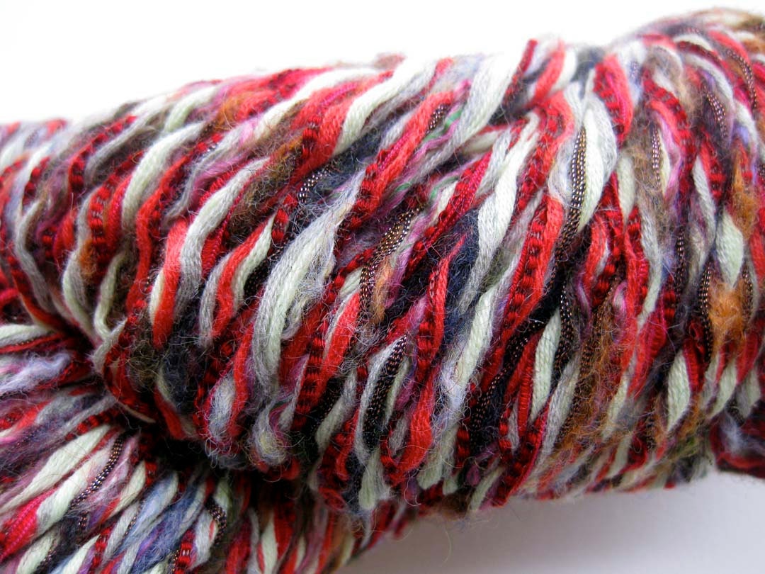 SALE 15% OFF, handmade upcycled yarn, Botanica