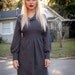 Gray Cotton Jersey Rebecca Dress LARGE - Ready to Ship
