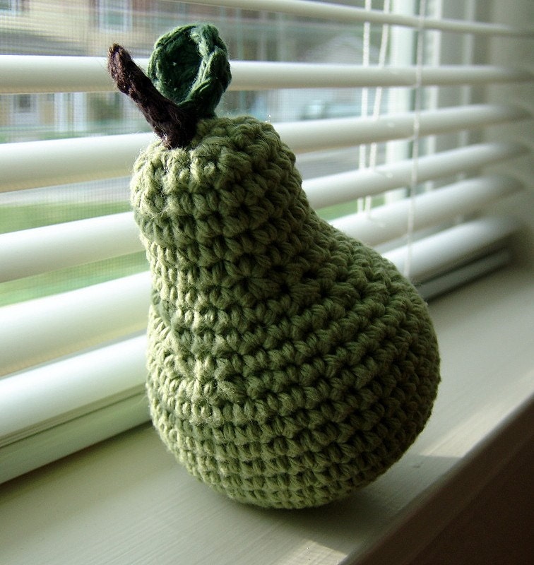 PDF PATTERN - Make Two, Have a Pear- Crocheted Amigurumi Pear