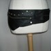 Black leather Utility belt, two piece wrap, Tribal, fringed, pocket