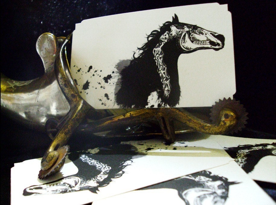 Cards Horse Skeleton An Offer You Can't Refuse (Set of Ten Cards)