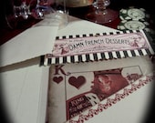 Victorian Valentine's  King of Hearts card and  belly band