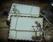 Mini Envelopes Air Mail Antique Skulls Set of 10 Units 5 Models A Great Gift