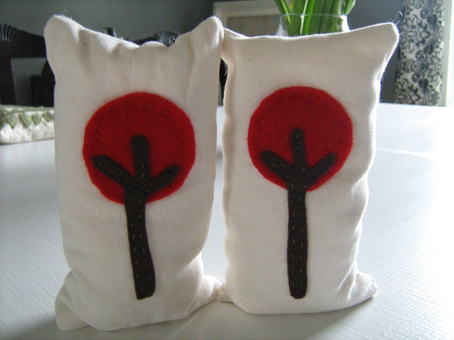 Little Red Tree Bean Bag Bookends