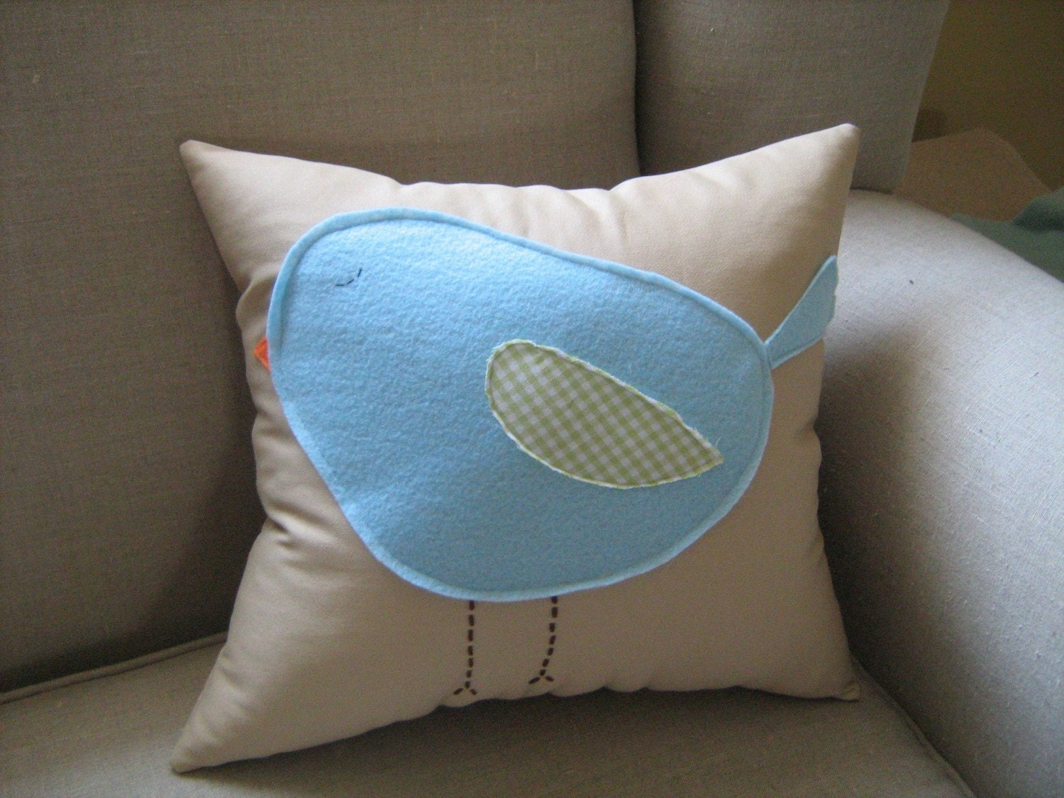 Chubby Baby Blue Bird Pillows