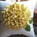 Hydrangea Pillow in White Linen and Light Yellow Bloom