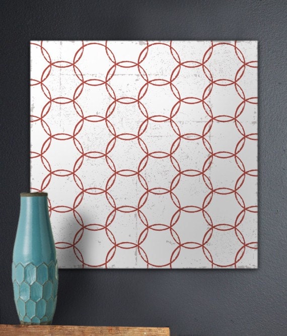 Orange Circle Pattern - Wall Art