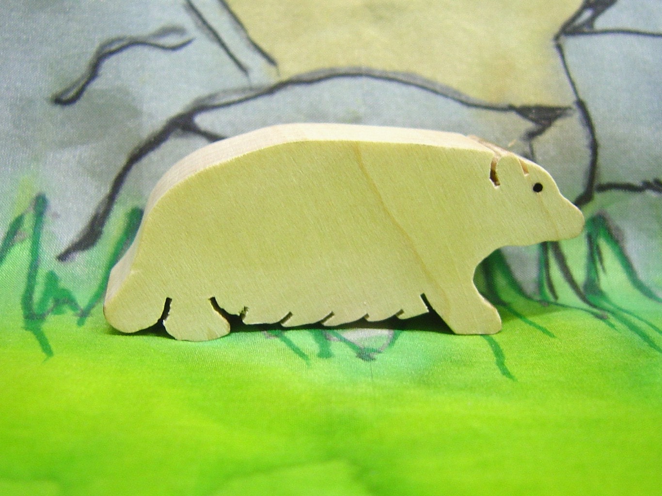 Badger wooden toy