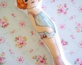Paper doll vintage inspired cloth doll / Lisa