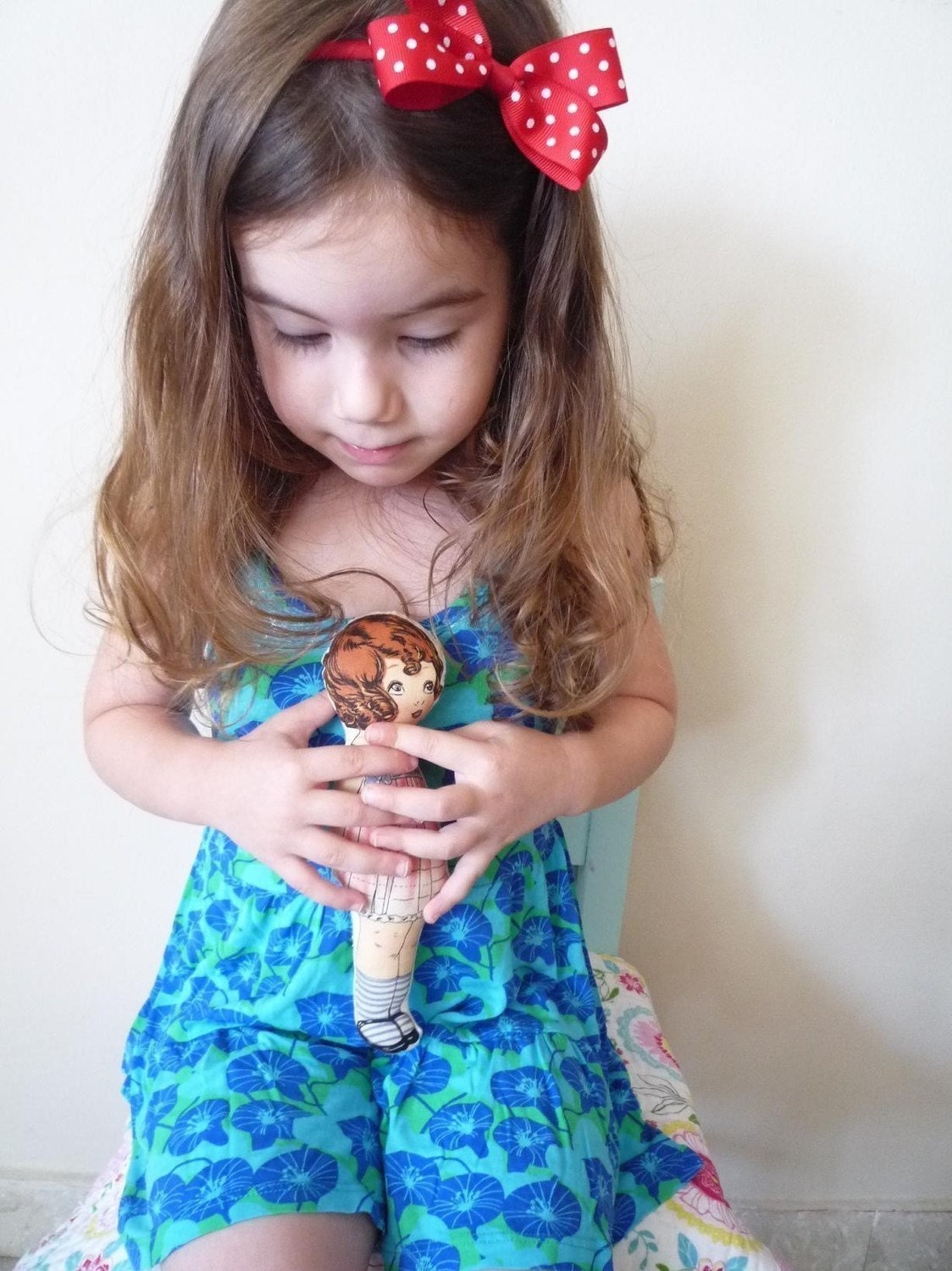 Paper doll vintage inspired cloth doll / Ela the wishes fairy