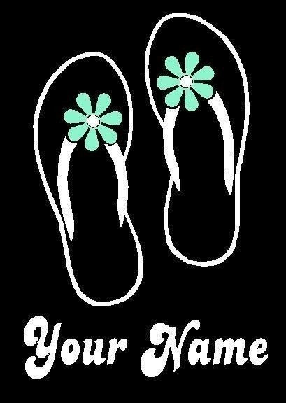 Flip Flop Car Decal Sticker Custom Made with by StickersByDesign