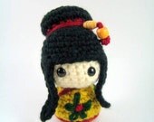 Mei Mei Kokeshi Doll Amigurumi Crochet Pattern PDF file