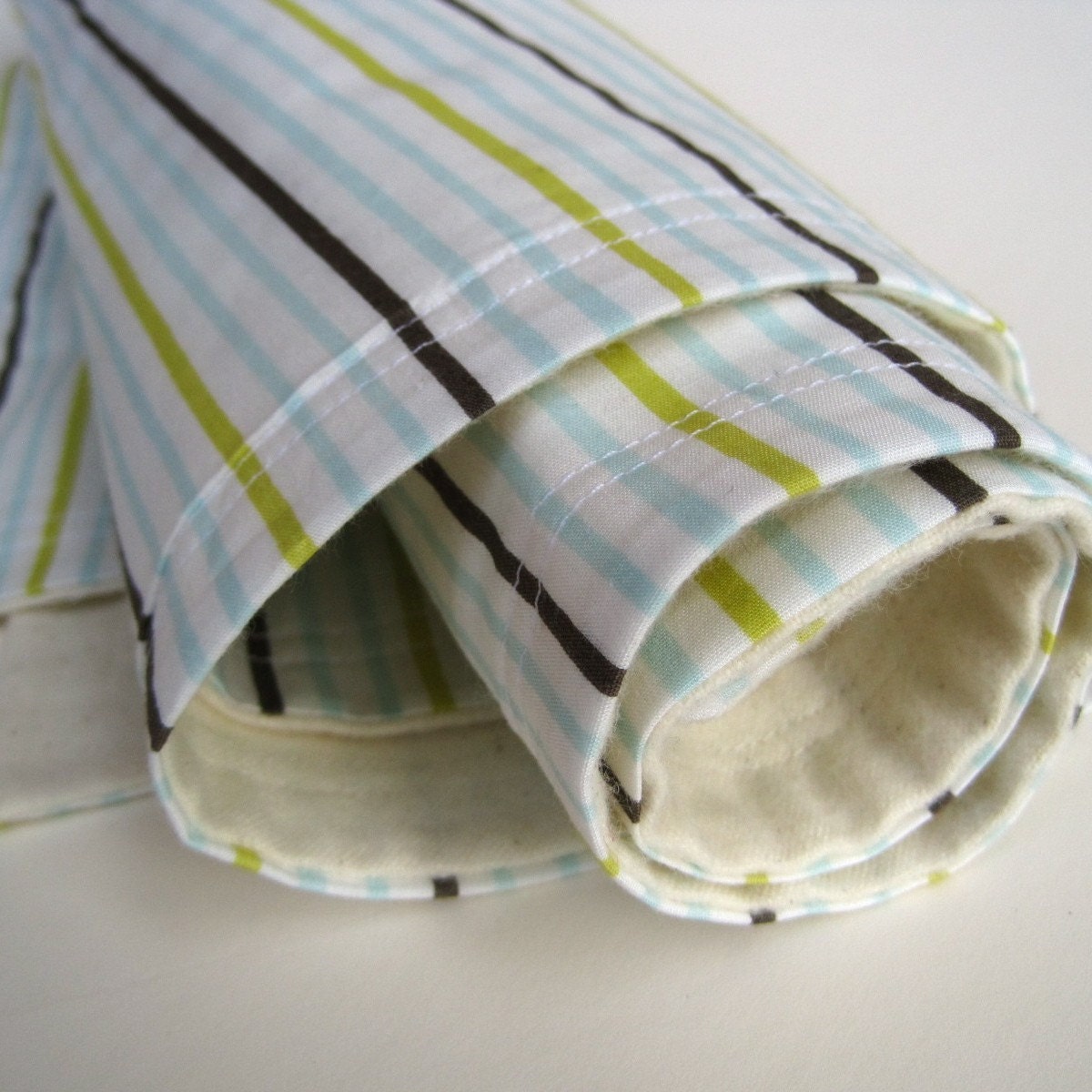 organic baby blanket and bib set in mod lines eco friendly kids stripes / SALE