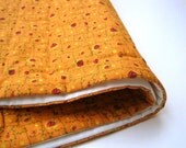organic BABY QUILT - orange modern kids bedding / eco friendly summer ladybug picnic