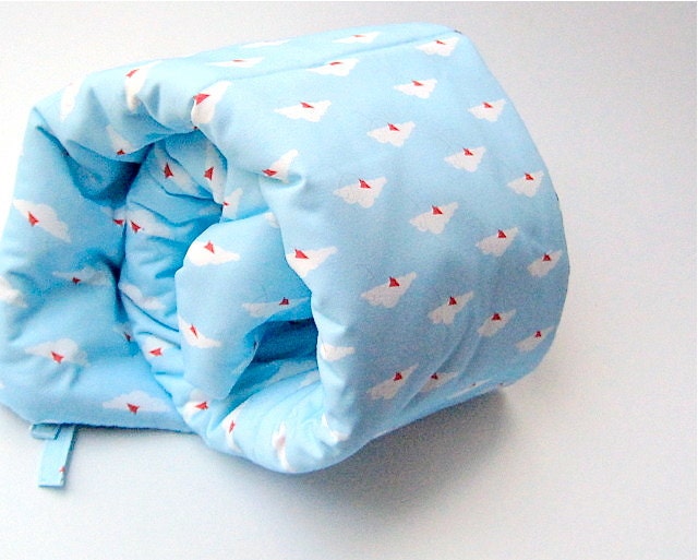 Preschool NAP MAT - Organic Toddler Nap Pad - Modern Eco Friendly School Daycare Napmat in Blue Skies for Boys and Girls (Ready to Ship)
