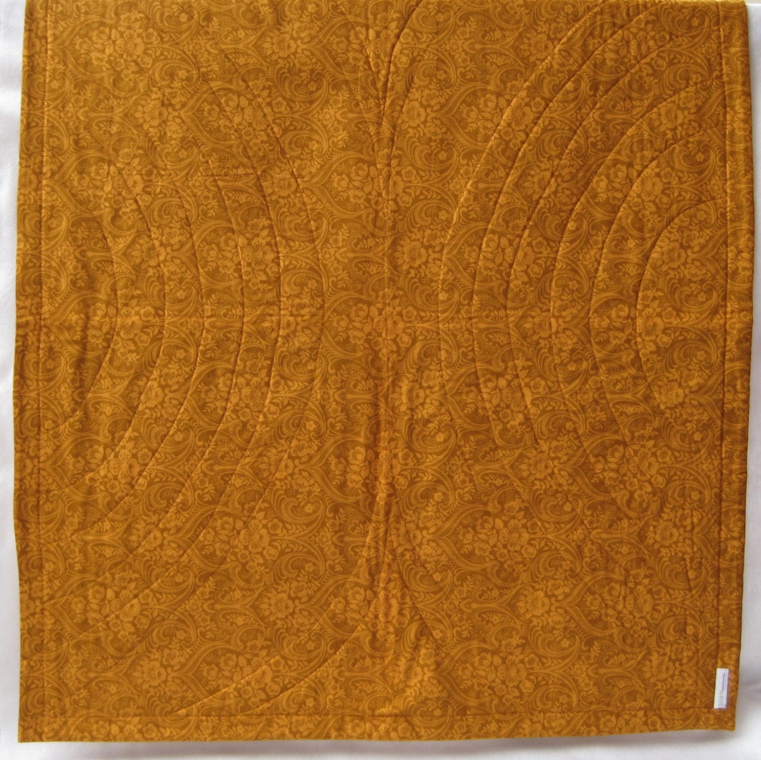 organic baby quilt / mod earth tones copper brown bedding (LAST 2) / Ready to Ship