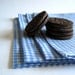 table NAPKINS - rustic gingham set of 4 in blue and white - for kitchen food dining and alfresco picnics (Father's Day gift idea)