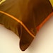 Vera Silk PiIllow Sham Throw Pillow Cover - 1970s Mod Geometric Silk Handmade into Sofa Cushion - Chocolate Brown Orange Gold Home Decor