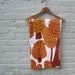 organic baby blanket / Marimekko rust orange eco friendly mod handmade rustic bedding (ready to ship)