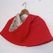 little red riding hood girls cape size 3T to 5T / boiled WOOL shrug with Japanese cotton lining / kids fairytale fashion