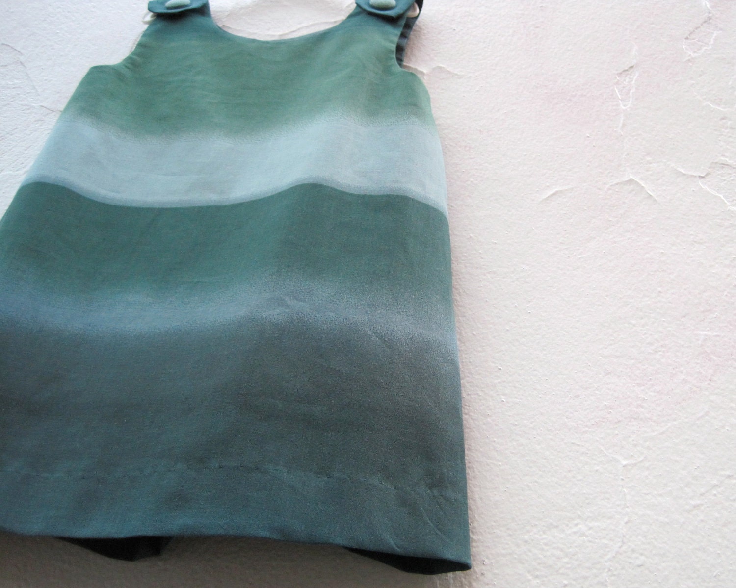 The Estelle Dress - Marimekko Girls Dress - Ombre Stripes in Moonlight Teal Blue - Modern Kids Spring Fashion (READY TO SHIP size 3T)