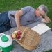Reserved for Tpinup - PICNIC BLANKET in Retro Black and White Gingham XL- Handmade Quilted 3-layer Summer Beach Camping Blanket