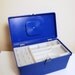 Vintage Wil Hold ROYAL Blue Sewing Box