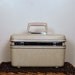 Vintage 1970's SAMSONITE Winter WHITE Ivory TRAIN CASE.....includes key