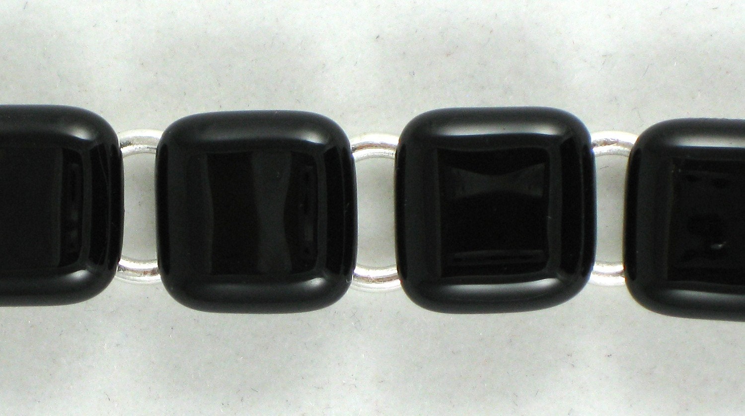 Fused Glass Bracelet - black