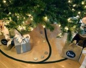 Tailored, Button - Up Burlap Christmas Tree Skirt