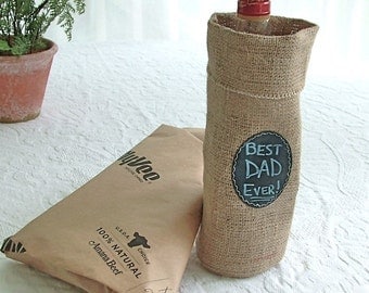 Burlap gift bag to personalize over and over again