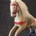 Beautiful vintage wooden rocking horse toy