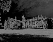 Dark Shadows Carey Mansion Newport RI Black and  White Photo Phint