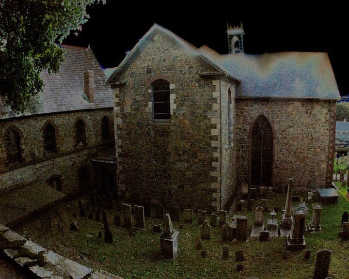 St John's Cemetery Edgar Allen Poe Solarize Color Photo