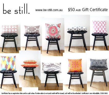 GIFT CERTIFICATE for bestillshop valued at 50 AUD