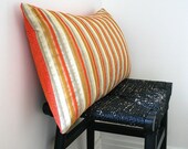 CIRCUS STRIPES Silk and Cotton Cushion Cover 63 x 34 cm