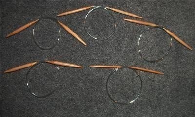 12 inch bamboo circular knitting needles ( us 7, us 8, us 9 and us 10, us 10.5) (you will get 5 pairs of needles)