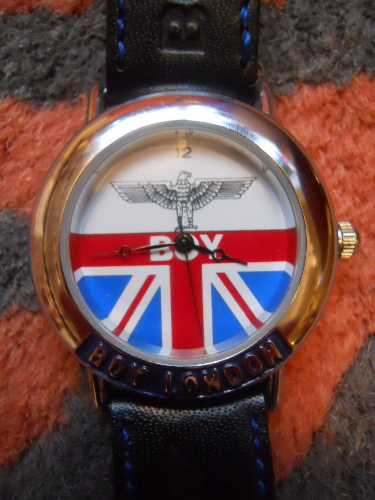 Boy London Union Jack Leather Band Watch by Kokorokoko on Etsy